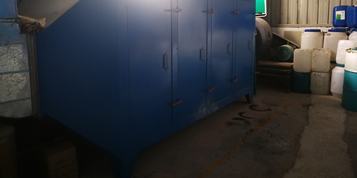 清洗劑生產廢氣處理設備環(huán)保驗收現場實拍