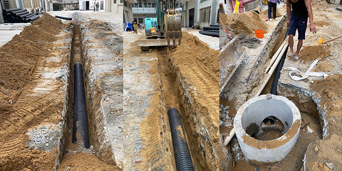 雨污分流施工改造現(xiàn)場(chǎng)