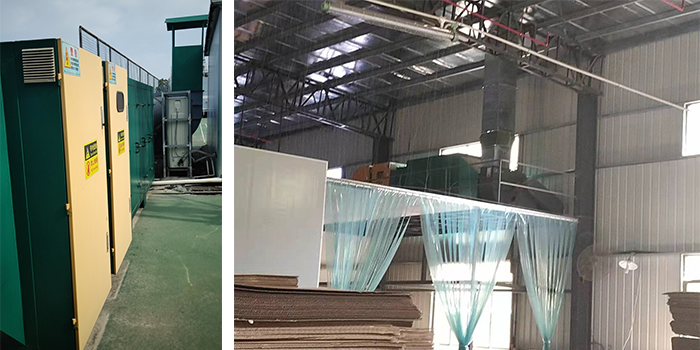 東莞市良紙實業(yè)有限公司廢氣處理工程案例現(xiàn)場